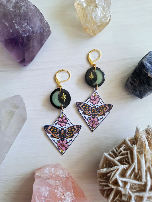 Moth earrings