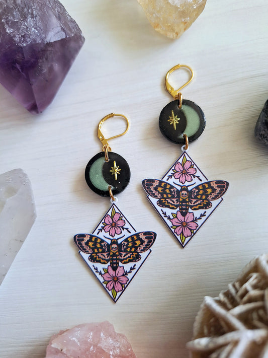 Moth earrings