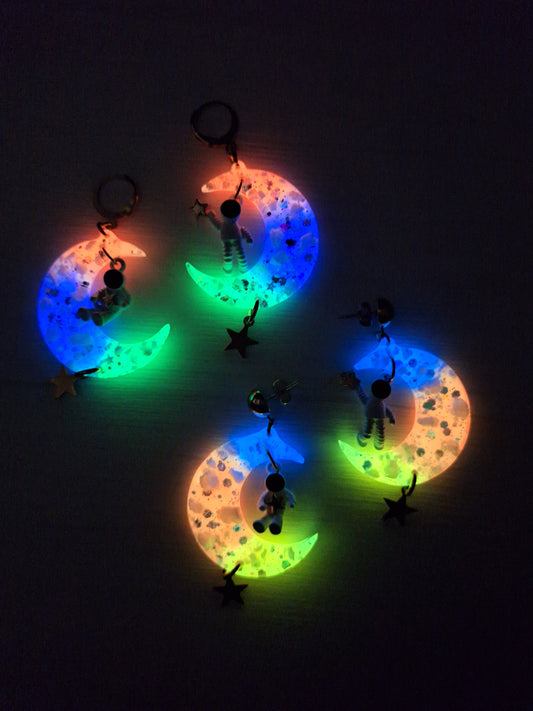 Man in the moon earrings