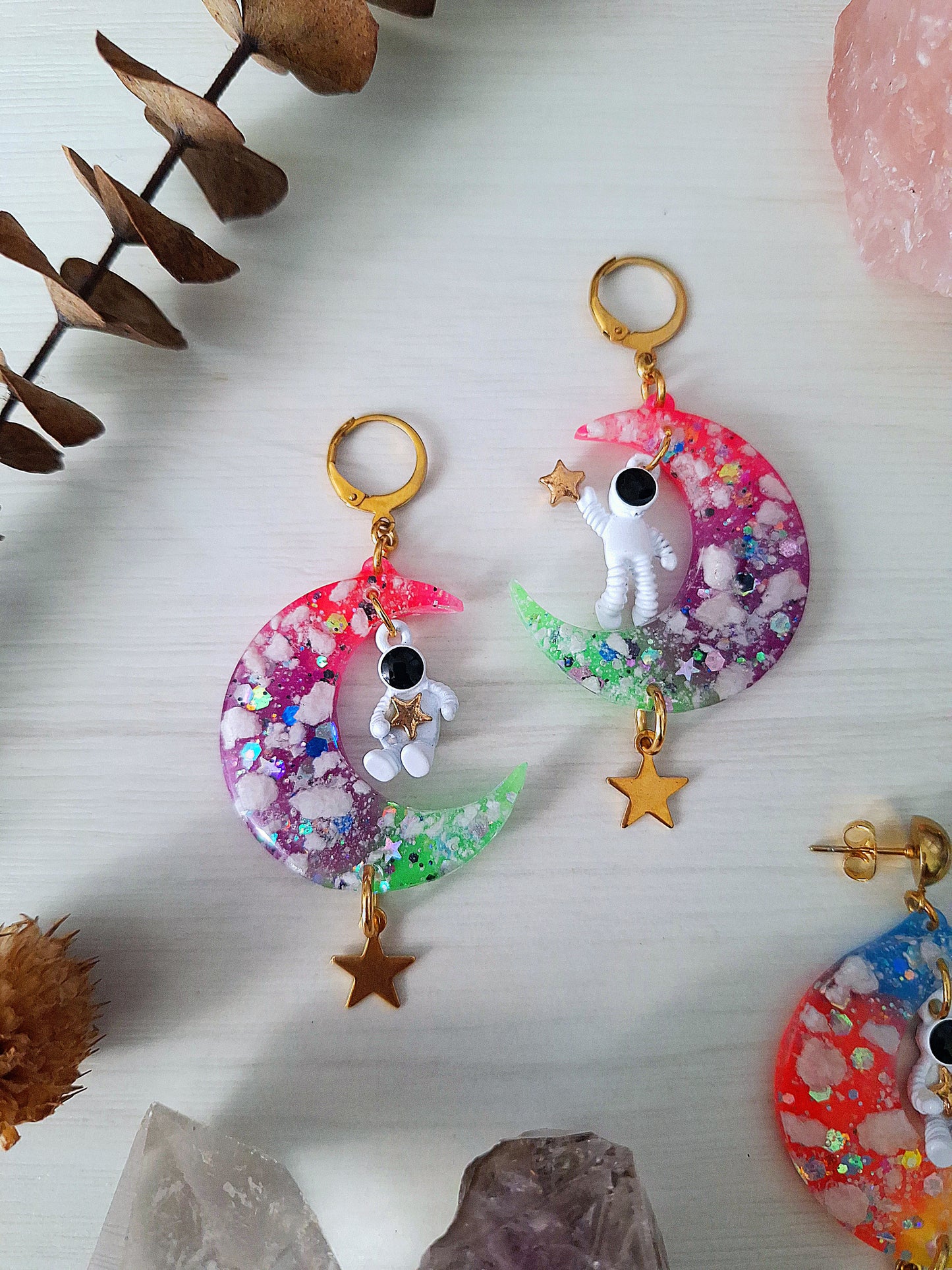 Man in the moon earrings