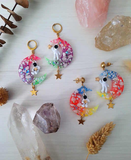 Man in the moon earrings